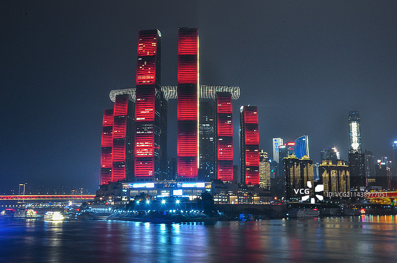 重庆南滨路夜景图片素材