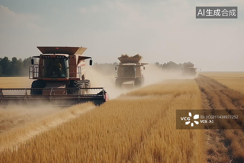 【AI数字艺术】联合收割机图片素材
