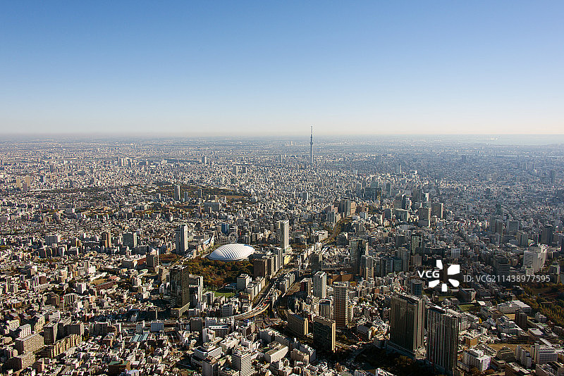 东京晴空塔和东京巨蛋图片素材