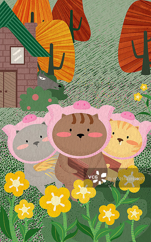 童话系列-三只小猪图片素材