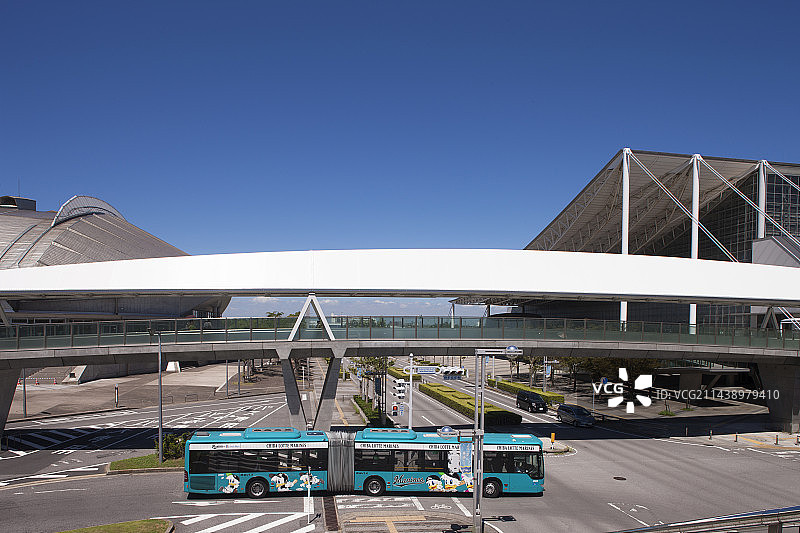 幕张展览馆和Messe Boulevard，日本千叶县美滨区图片素材