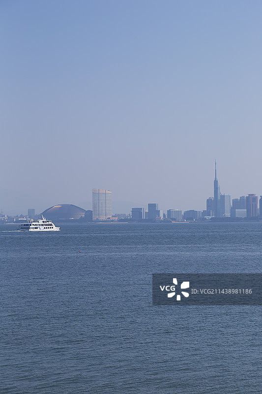 日本福冈能古岛的博多街道图片素材