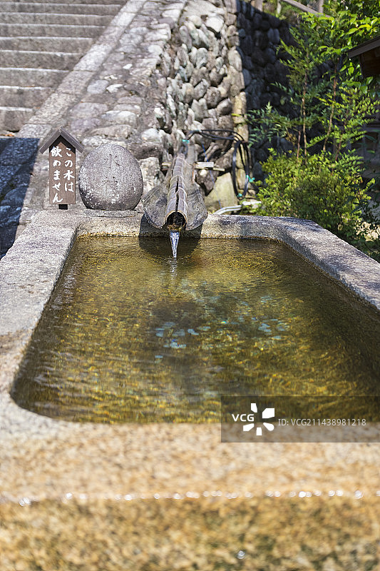 妻笼宿小镇，日本长野县木曾郡图片素材