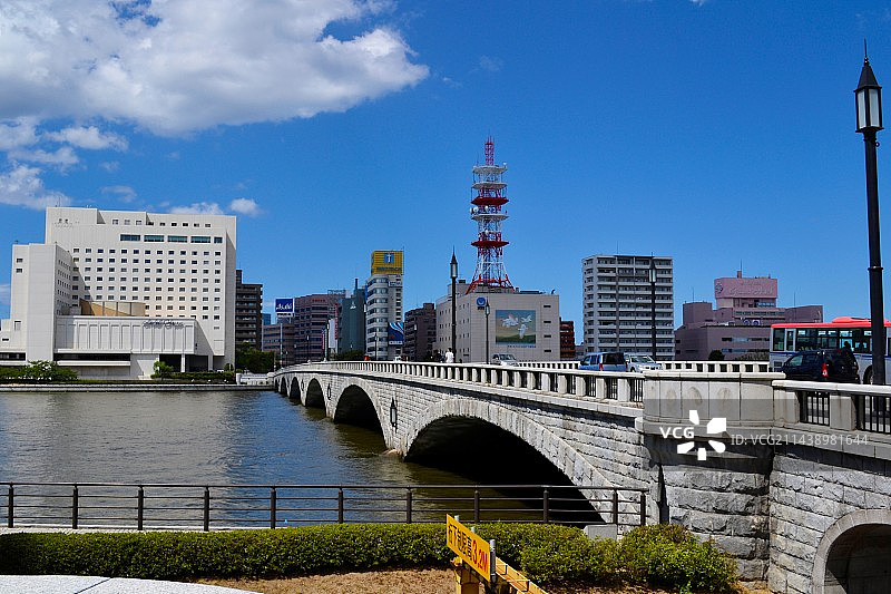日本新泻县新泻市磐梯桥图片素材