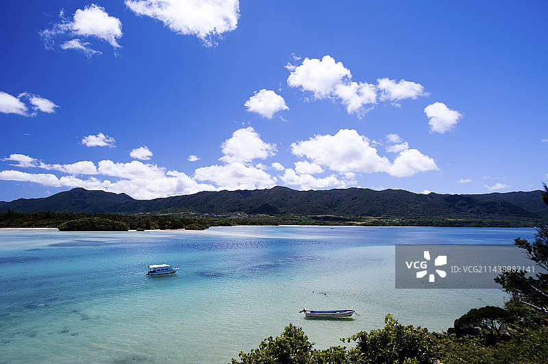 冲绳县石垣岛川平湾观景台风光图片素材
