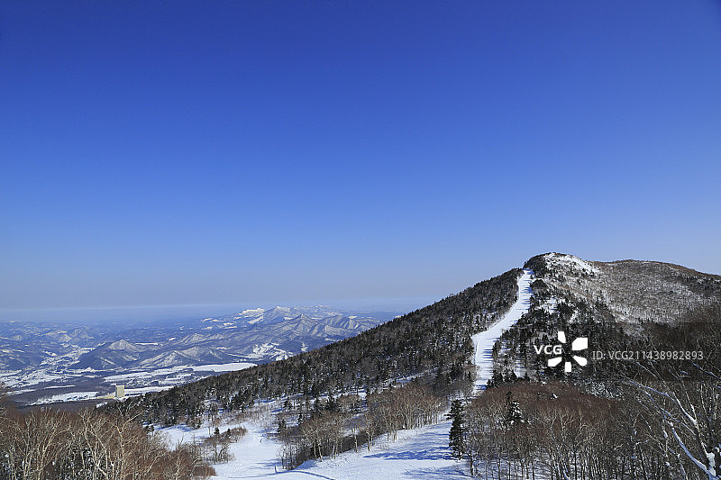 冬季安比高原滑雪场，位于日本岩手县八幡平市图片素材