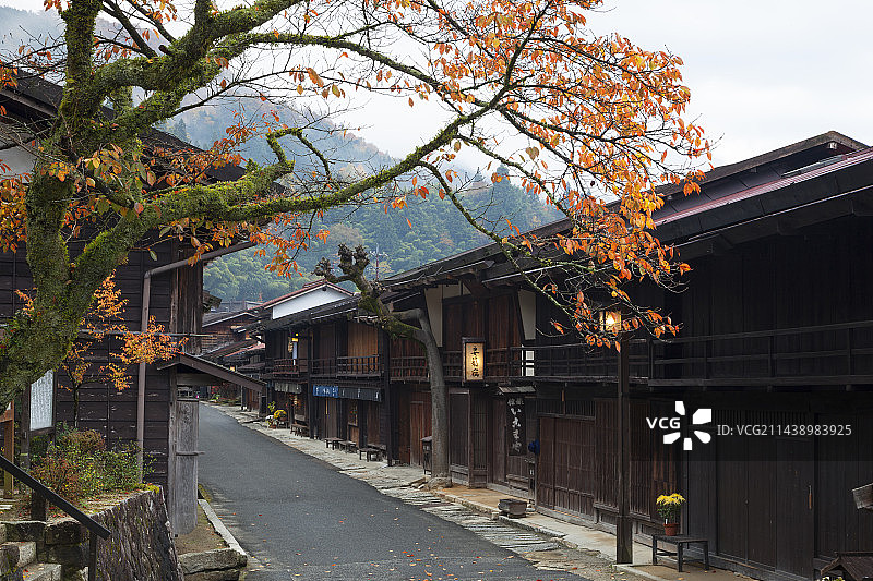 日本长野县木曾地区的秋色图片素材