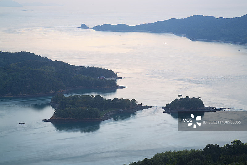 日本岛波海道来岛海峡，四国爱媛县今治市图片素材