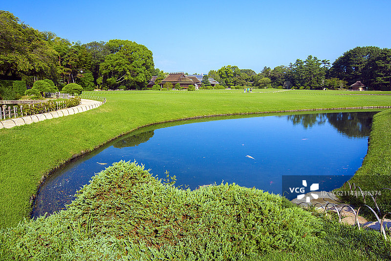 日本冈山县冈山市后乐园图片素材