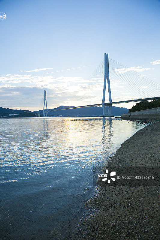 日本广岛县尾道市多多罗大桥图片素材