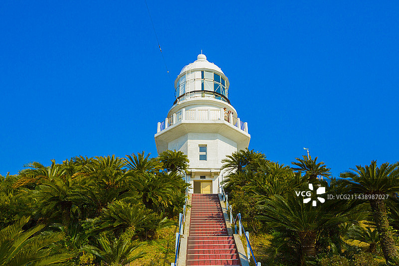 日本宫崎县串间市都井岬灯塔图片素材