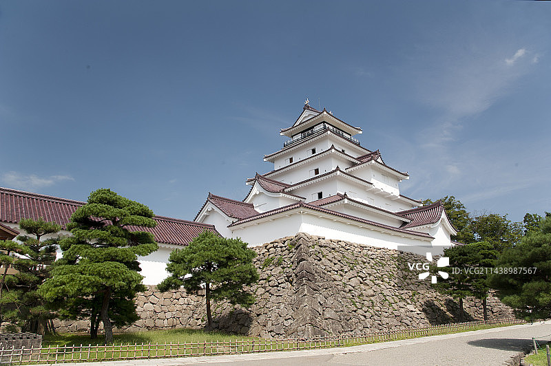 日本福岛县会津若松市鹤城图片素材