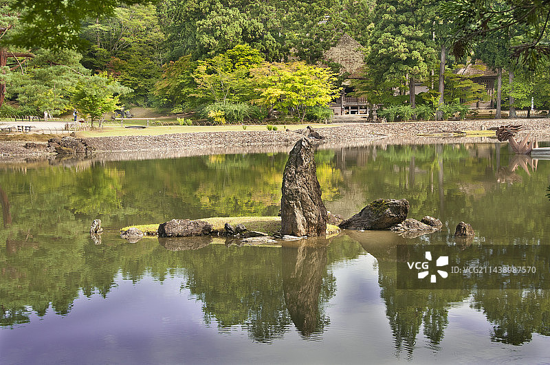 日本岩手县平泉町毛越寺花园图片素材