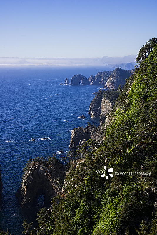 日本岩手县下闭伊郡田野畑村北山崎图片素材