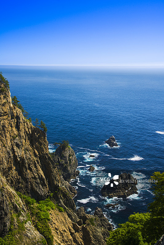 日本岩手县下闭伊郡田野畑村北山崎图片素材
