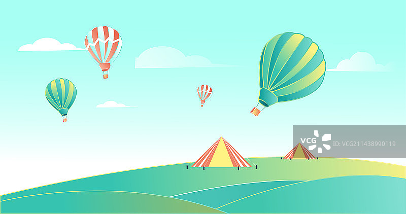 户外热气球图片素材