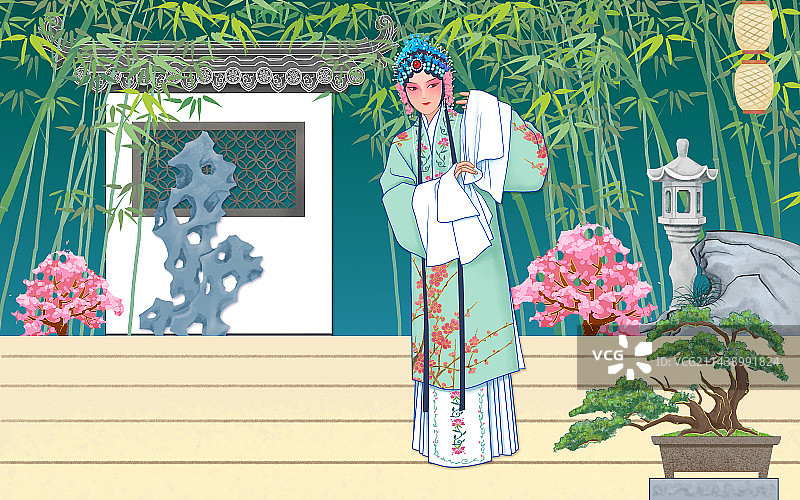 中国园林与中国戏曲图片素材