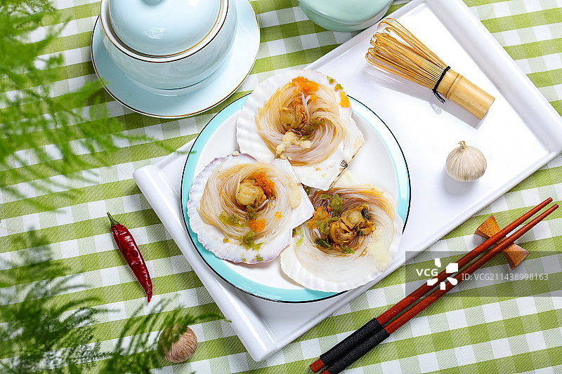 营养美味特色小吃美食蒜蓉粉丝贝图片素材