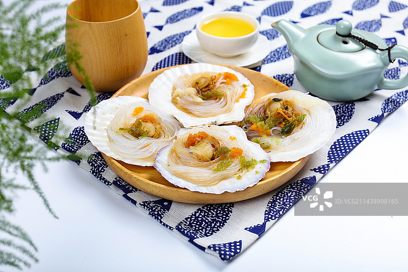 营养美味特色小吃美食蒜蓉粉丝贝图片素材