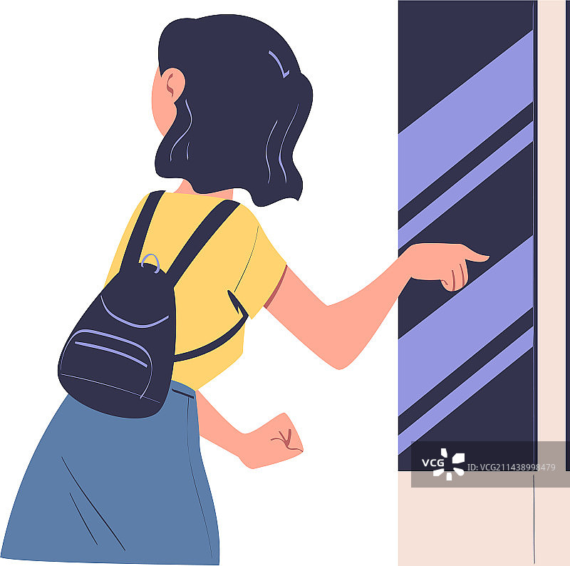 女性角色使用信息板图片素材