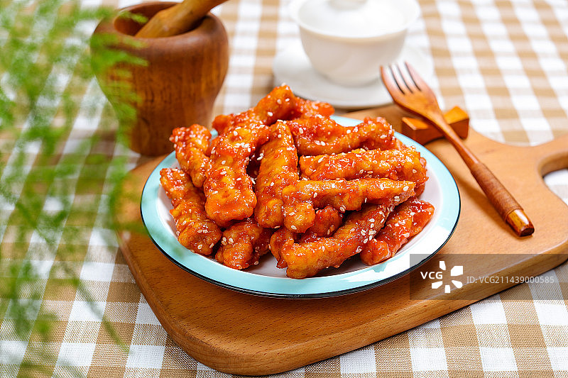 特色农家菜糖醋里脊肉图片素材