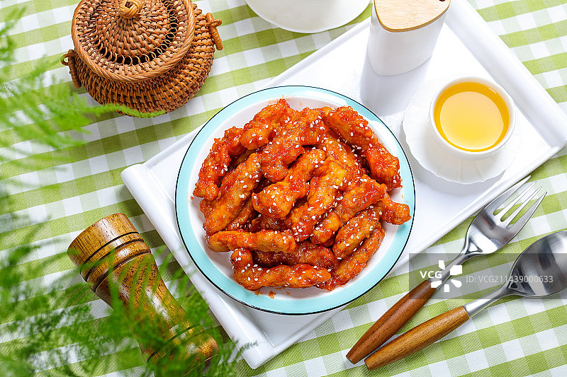 家常小炒菜肴糖醋里脊肉图片素材