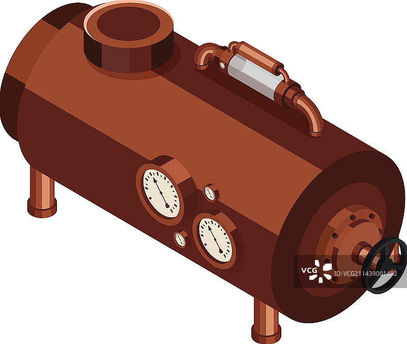2.5D蒸汽朋克锅炉图片素材