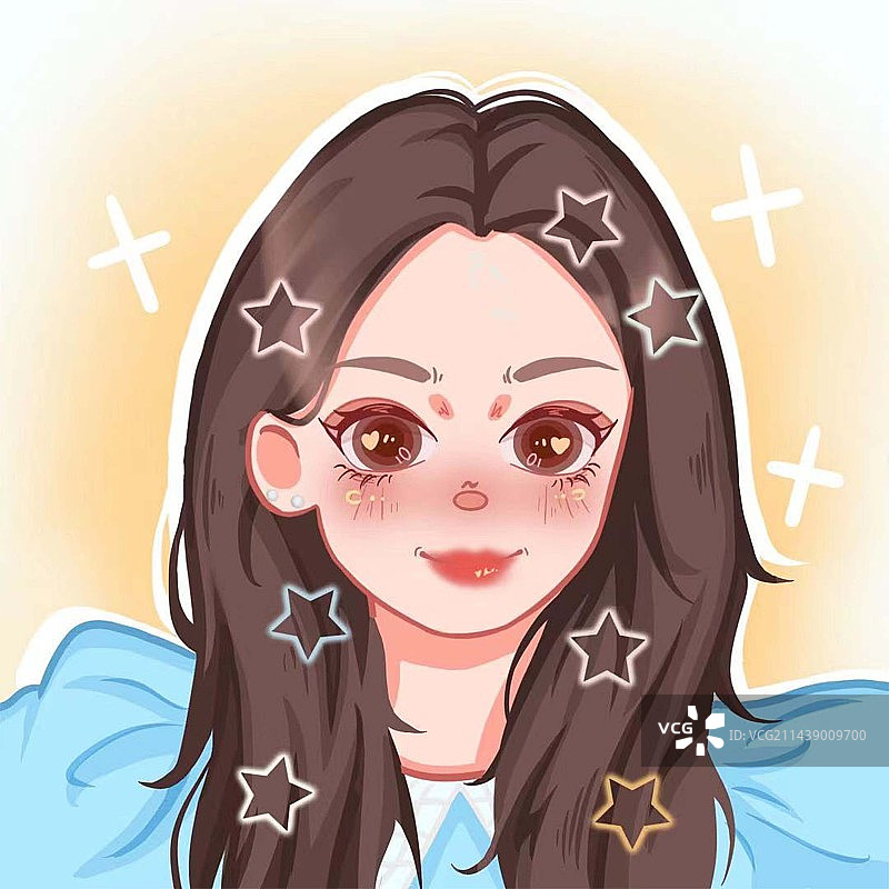 长发小女孩图片素材