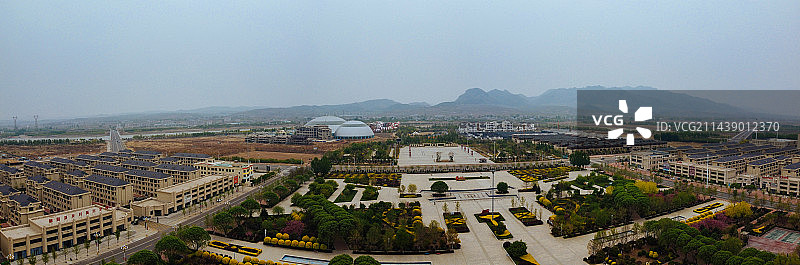 朝阳县 地标 人民广场 寻龙岛 龙文路 航拍图片素材