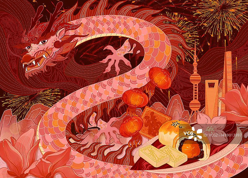 龙年主题包装礼盒图片素材