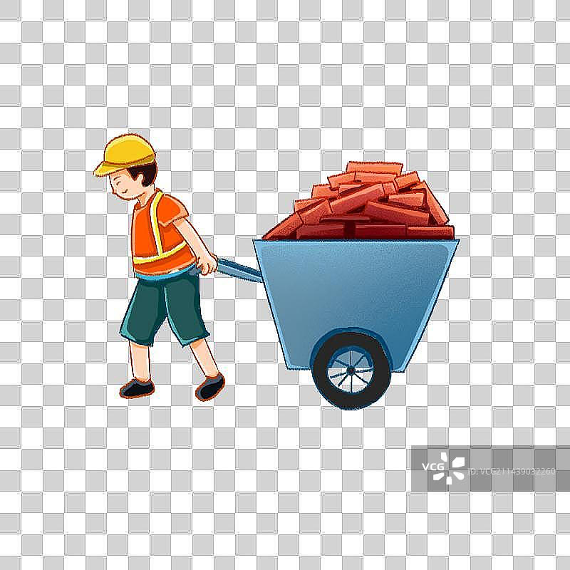 建筑工人 劳动场景插画元素图片素材