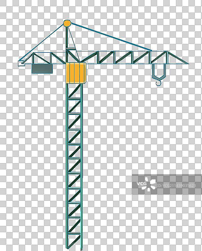 工地起重机元素图片素材