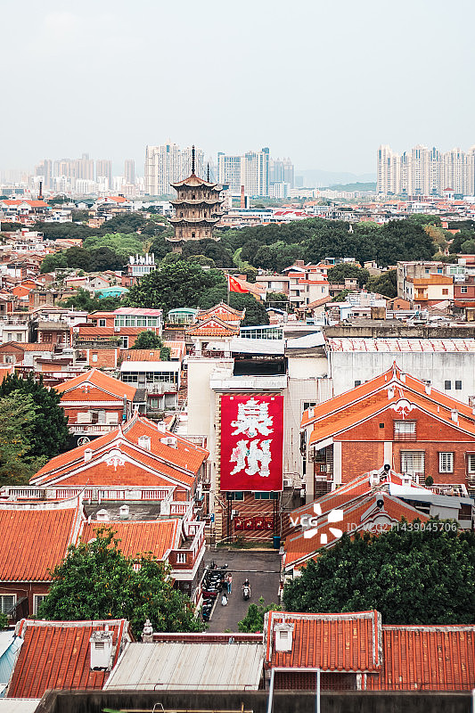 泉州天际线全景图片素材