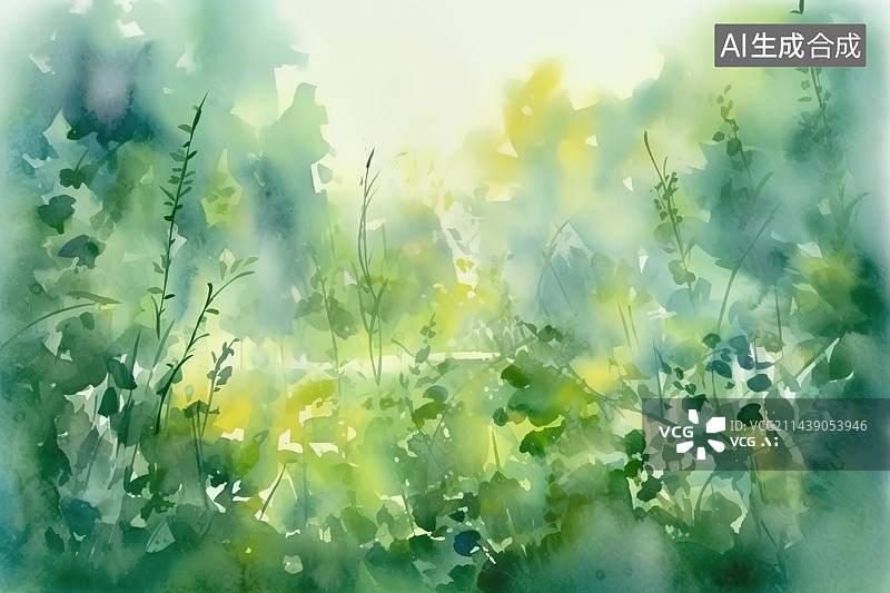 【AI数字艺术】野外开花植物特写图片素材