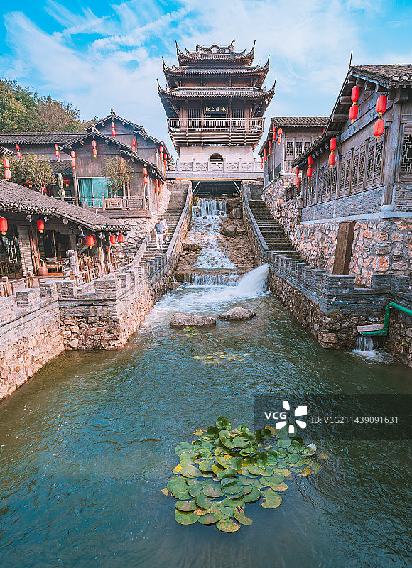 句容千华古村图片素材