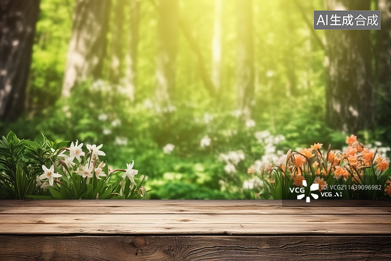 【AI数字艺术】野外开花植物特写图片素材