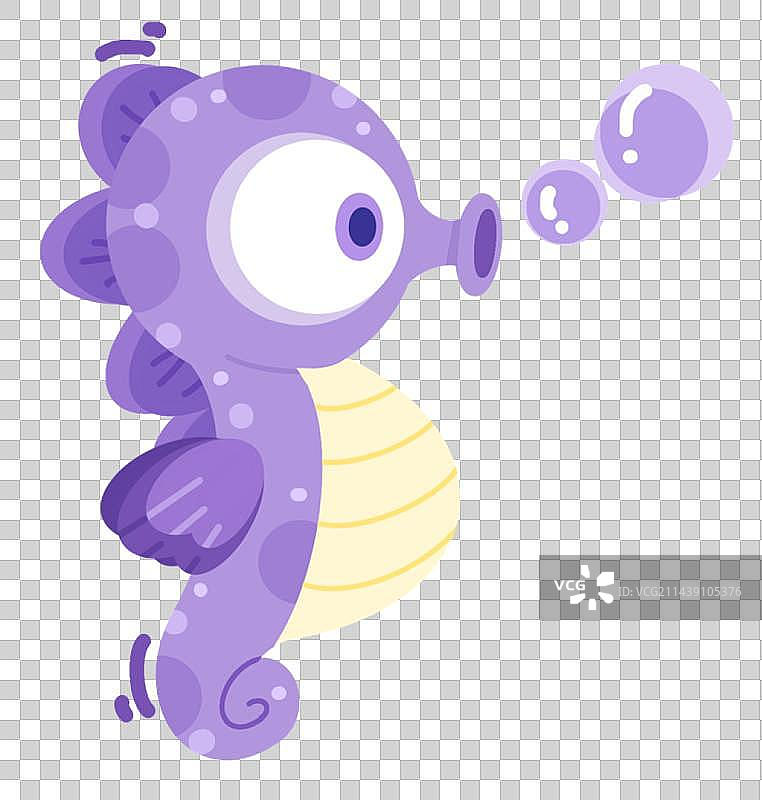 紫色小海马图片素材