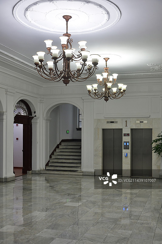 复古建筑内景图片素材