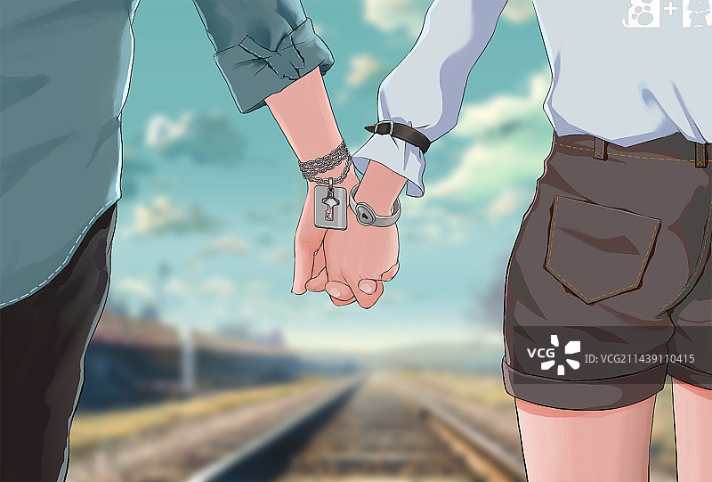 牵着手的情侣图片素材