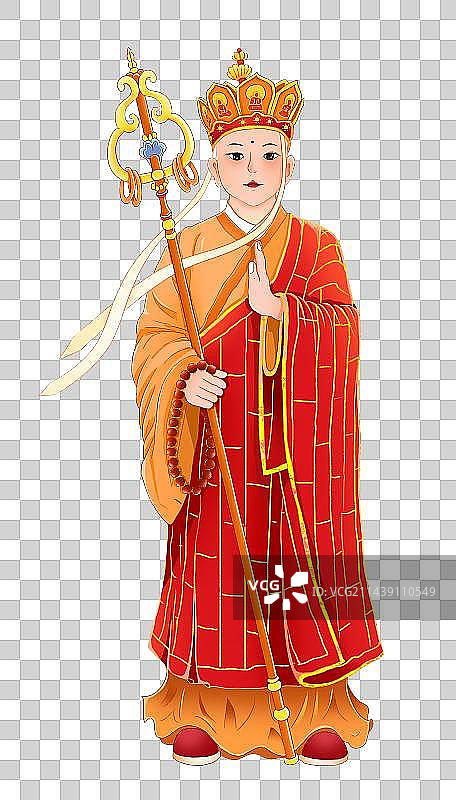 西游记人物画像-唐僧图片素材