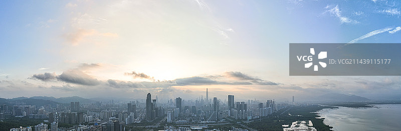 深圳现代城市风光&深圳日出图片素材