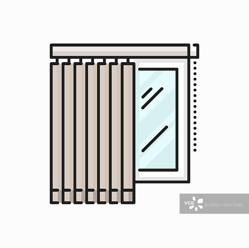 百叶窗白色卷帘图标图片素材