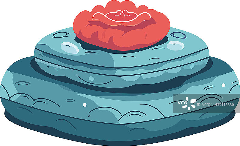 叠放的舒适靠垫图片素材