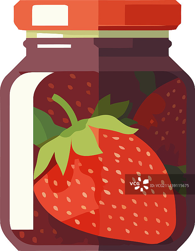 有机玻璃罐中的多汁浆果蜜饯图片素材