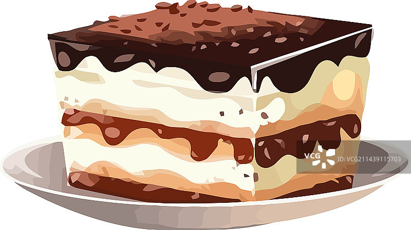 巧克力芝士蛋糕配酱汁甜点图片素材