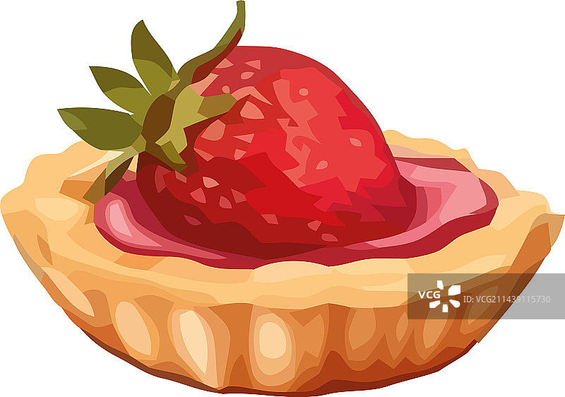 新鲜的甜味草莓蛋糕图片素材