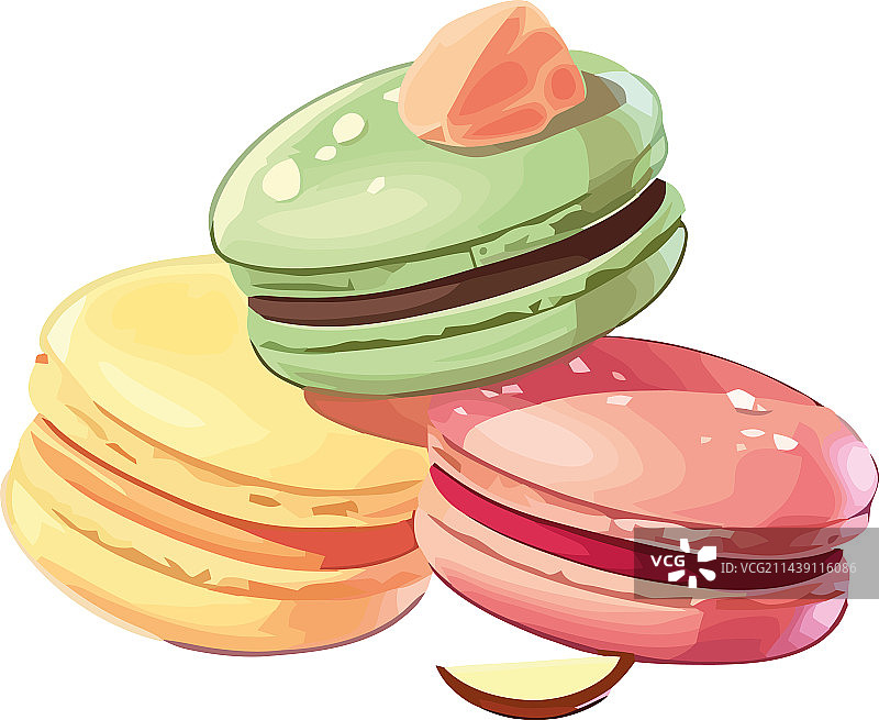 马卡龙和饼干甜点图片素材