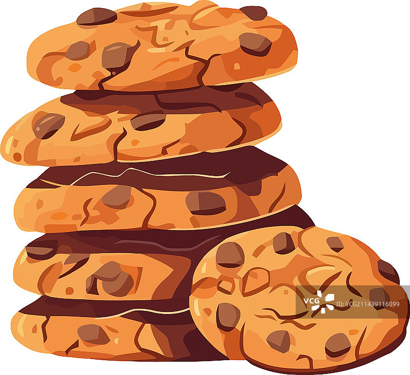 新鲜出炉的巧克力曲奇饼干图片素材