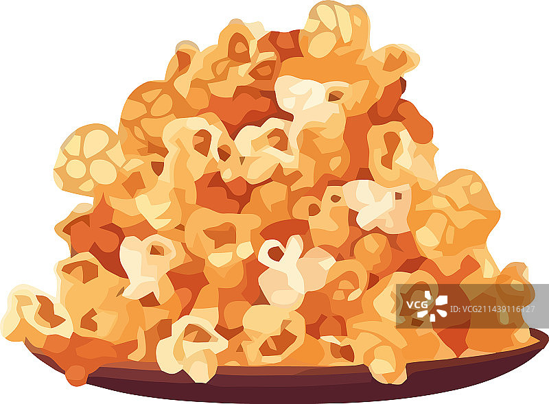 盘中的新鲜爆米花零食图片素材