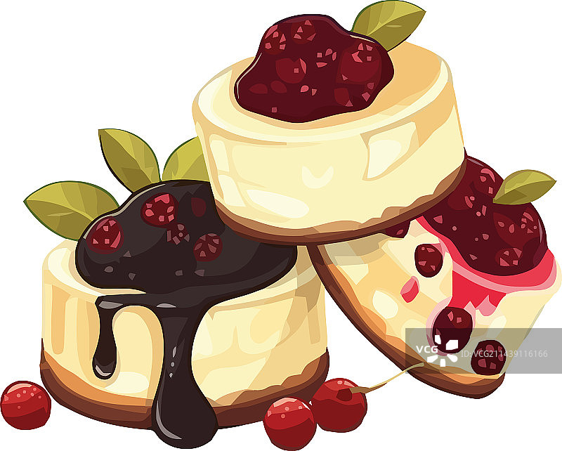 新鲜浆果薄饼甜点图片素材